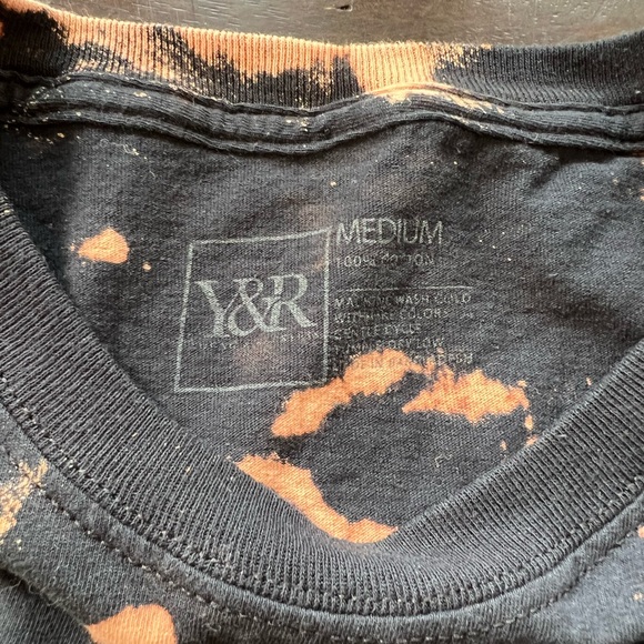 Repurposed bleached tee Young & Reckless long sleeve - Picture 3 of 3